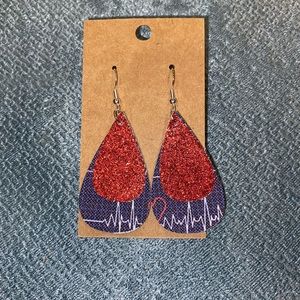 Faux leather earrings